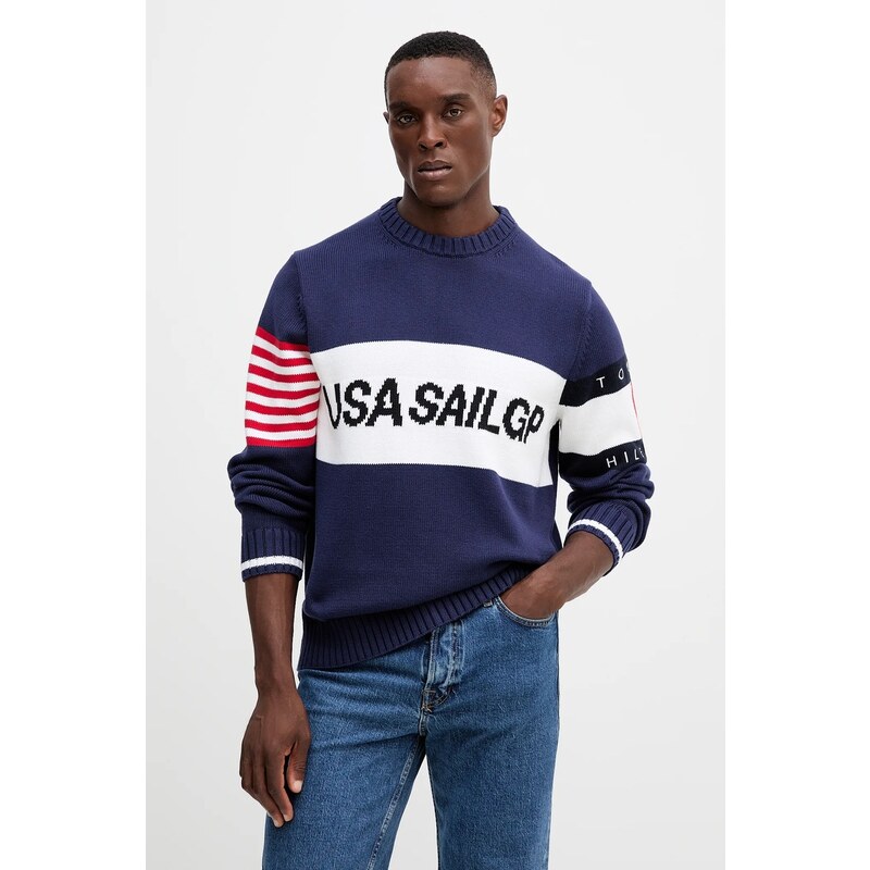 Tommy Hilfiger Bavlněný svetr Tommy Hilfiger x SAIL GP