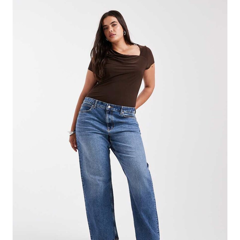 ASOS Curve ASOS DESIGN Curve comfort stretch straight leg jeans in 107710845