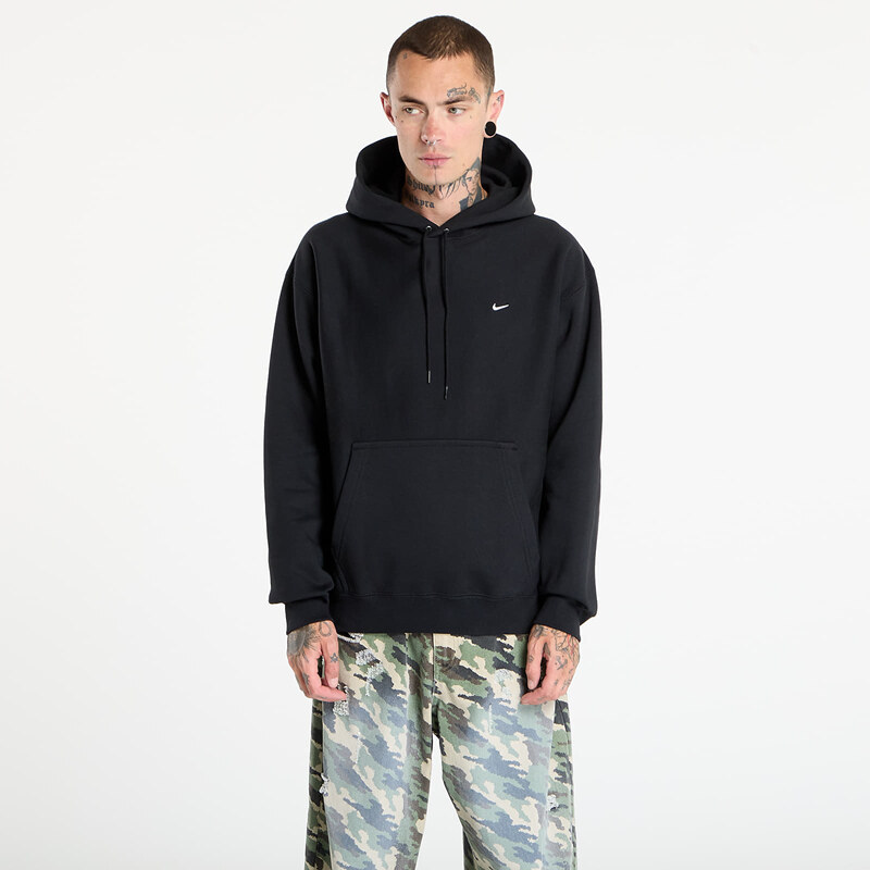 Mikina Nike Solo Swoosh Mens Pullover Hoodie Black/ Black/ White