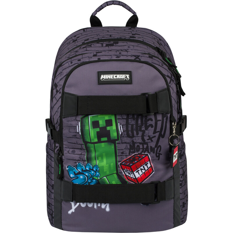 BAAGL Školní batoh Skate Minecraft TNT
