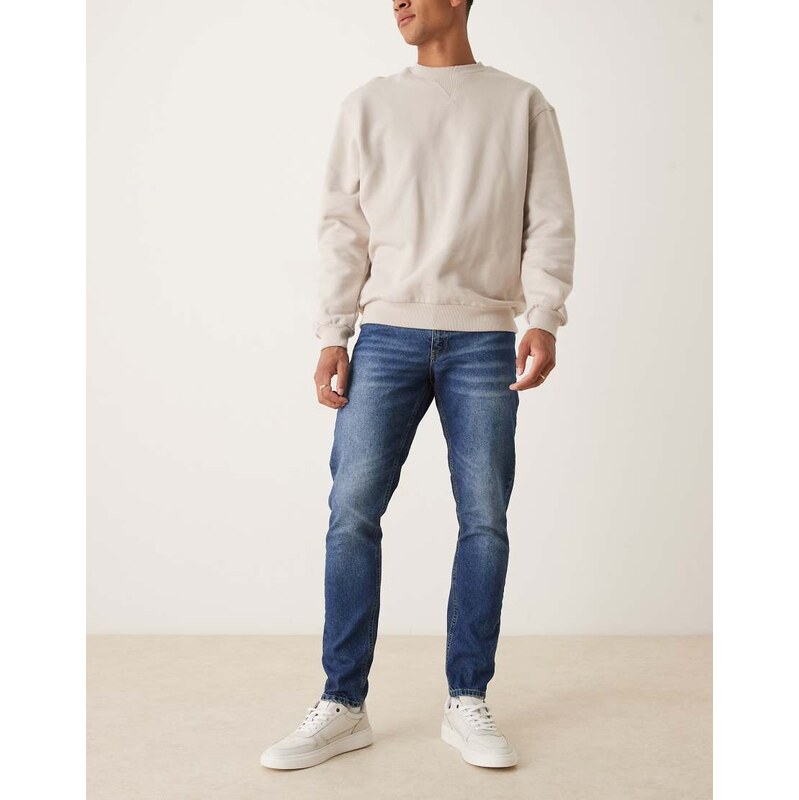ASOS DESIGN slim fit jeans in dark wash blue