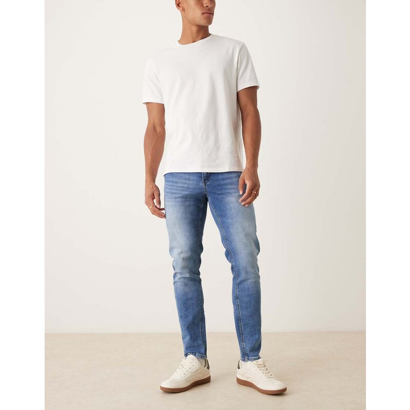 ASOS DESIGN slim jeans in light wash blue