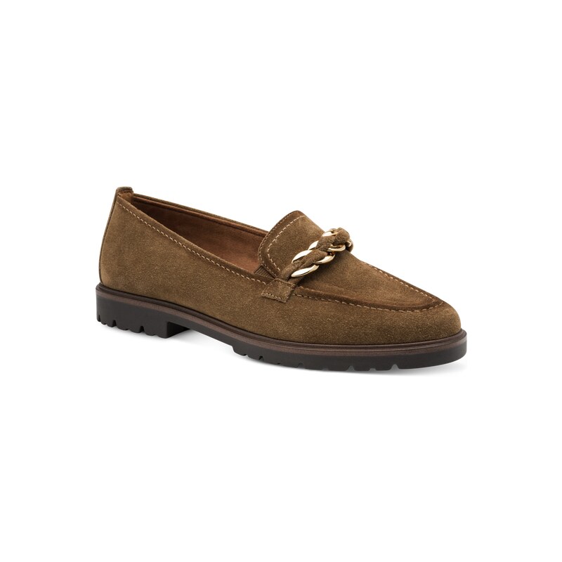 Semišové sliper mokasíny Tamaris 1-24230-45 hnědá 107723109