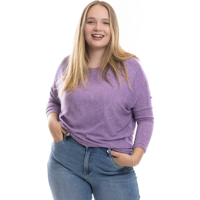Italy fashion Úpletový top NEVADA Barva: lila, Velikost: UNI: M-2XL 107723162