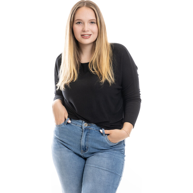 Italy fashion Úpletový top NEVADA Barva: Černá, Velikost: UNI: M-2XL 107723157