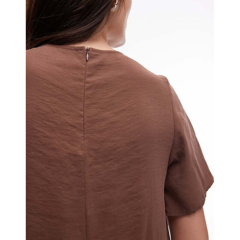 ASOS DESIGN modal trapeze t shirt dress in brown