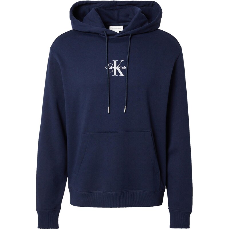 Calvin Klein Jeans Mikina námořnická modř / bílá