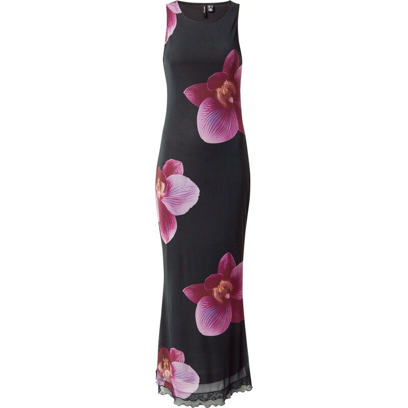 VERO MODA Letní šaty VMFlory žlutá / cyclam / růžová / černá