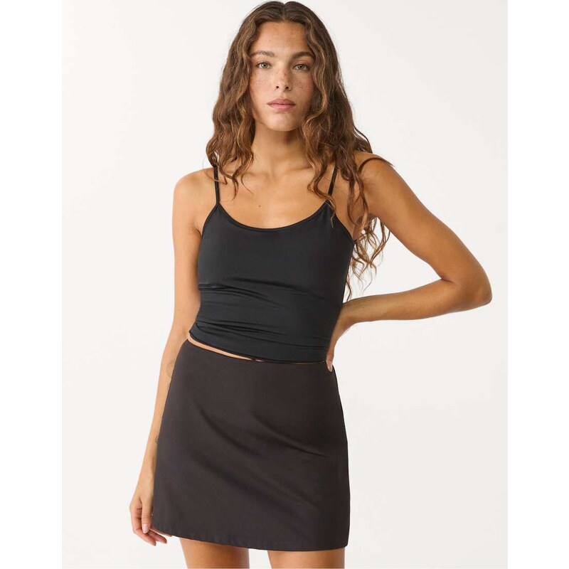 Stradivarius Short skort in black 108058460