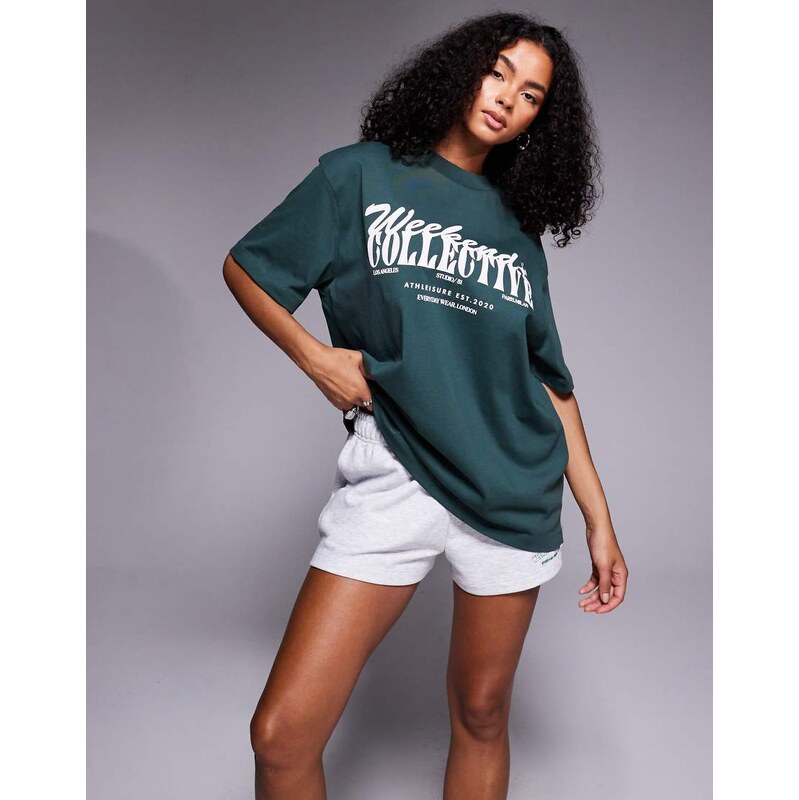 ASOS Weekend Collective Weekend Collective oversized t-shirt with 108627413