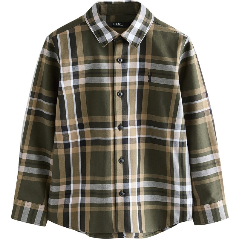 Next Košile khaki / olivová / jedle / bílá