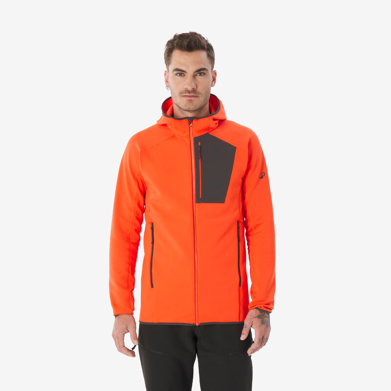 QUECHUA Pánská turistická fleecová mikina na zip MH 500
