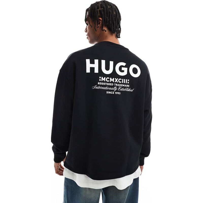 Hugo Blue Naviu sweatshirt in black