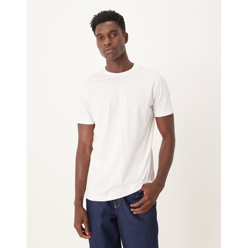Mango 100% cotton t-shirt in white