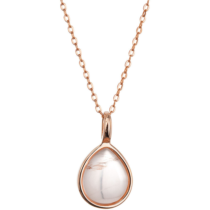 Pozlacený náhrdelník s růženínem 12156.3 rose gold