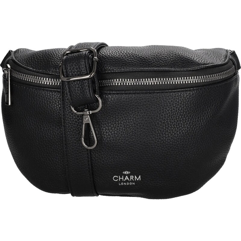 Charm London Černá elegantní kožená ledvinka „Alexis“ 107831084