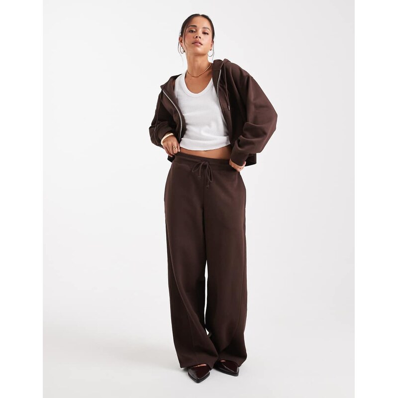 ASOS DESIGN oversized barrel leg brushback jogger with seam