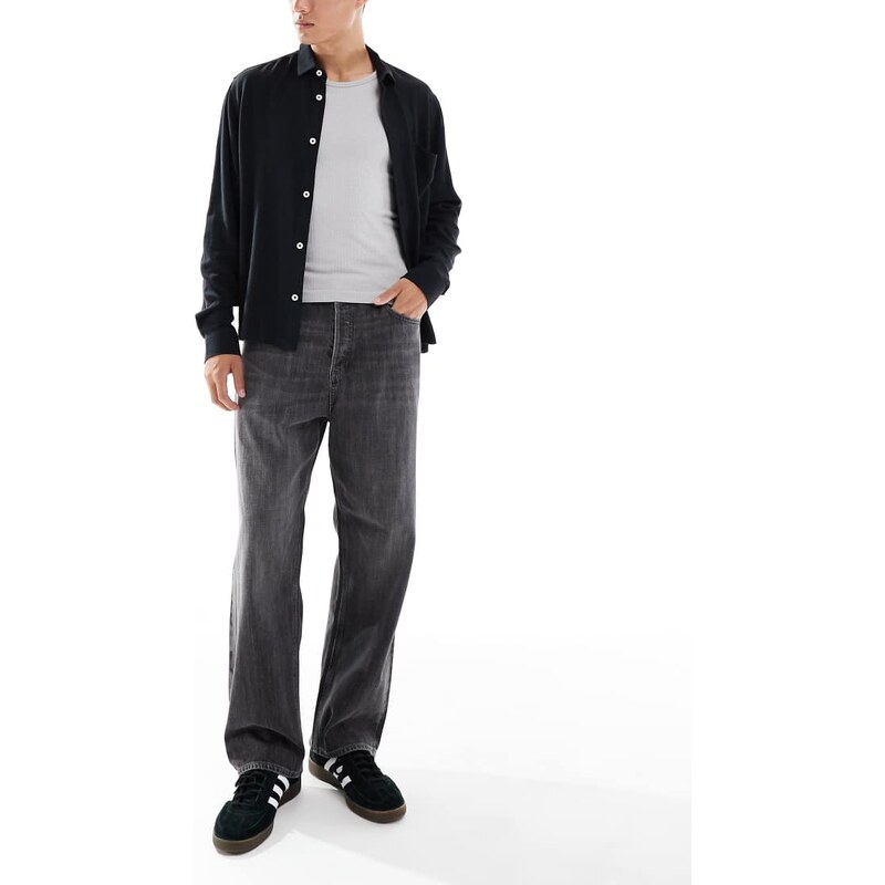 Jack & Jones Alex baggy jeans in washed black