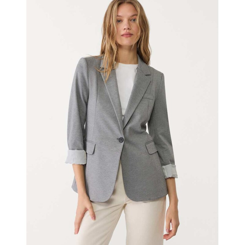 Stradivarius slim fit blazer in grey 107765209
