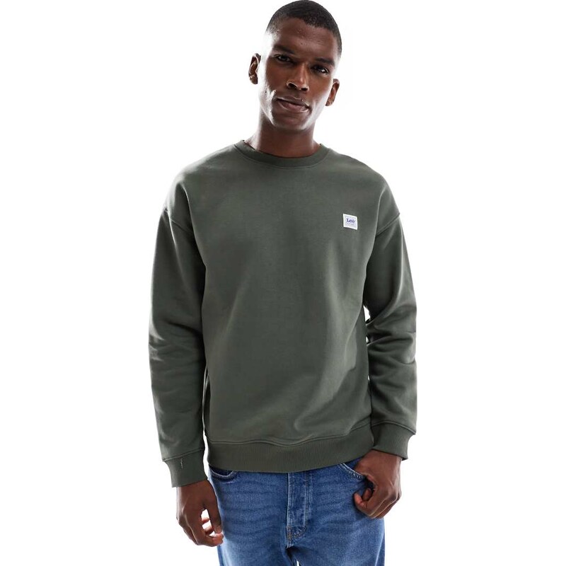 Lee workwear label sweatshirt in green