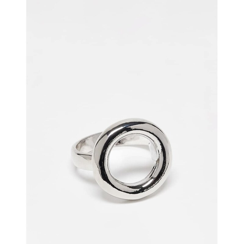 DesignB London molten statement ring in silver 107954028