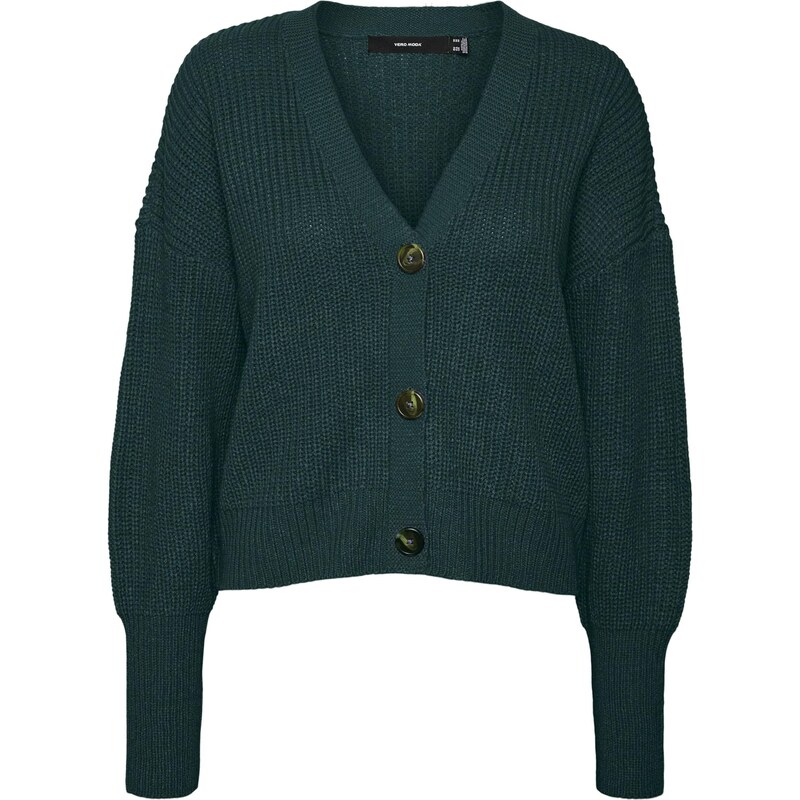 VERO MODA Kardigan VMLEA tmavě zelená