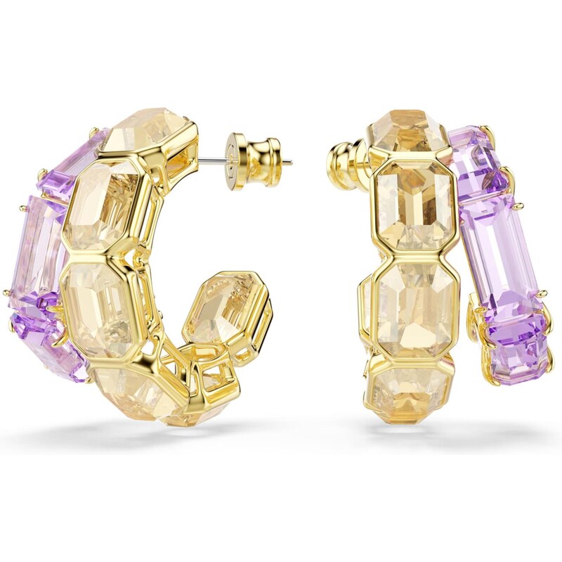 Swarovski Náušnice Millenia světle hnědá / zlatá / fialová 108771571
