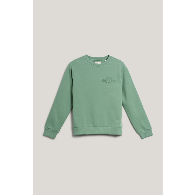 MIKINA GANT REG TONAL SHIELD C-NECK SWEAT KALAMATA GREEN 107774449