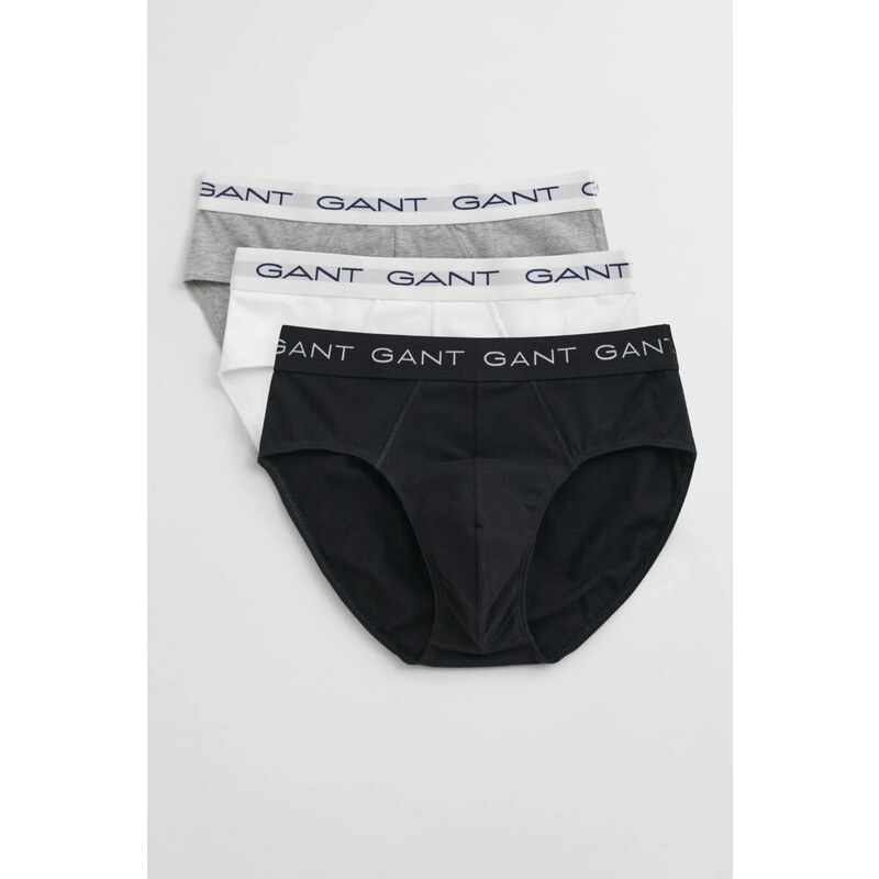 SPODNÍ PRÁDLO GANT BRIEF 3-PACK LIGHT GREY MELANGE
