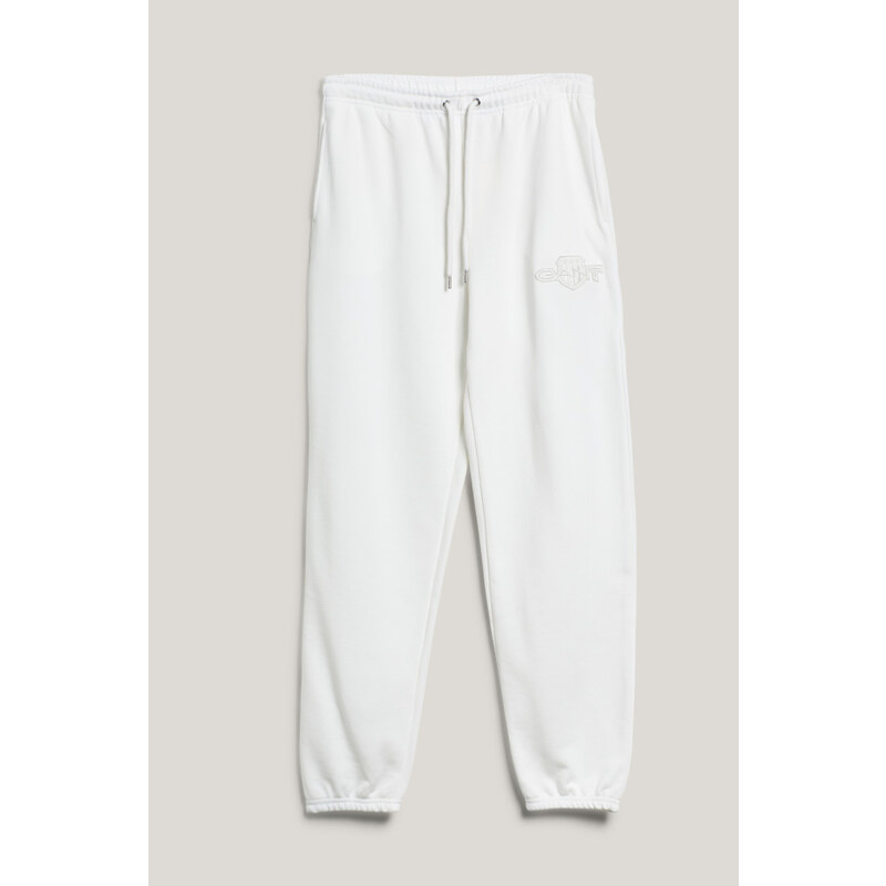 TEPLÁKY GANT REG TONAL SHIELD SWEATPANTS EGGSHELL 112683555
