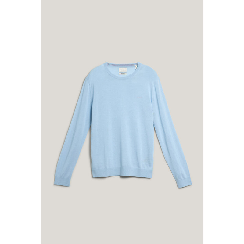 SVETR GANT EXTRAFINE MERINO WOOL C-NECK FRESH BLUE