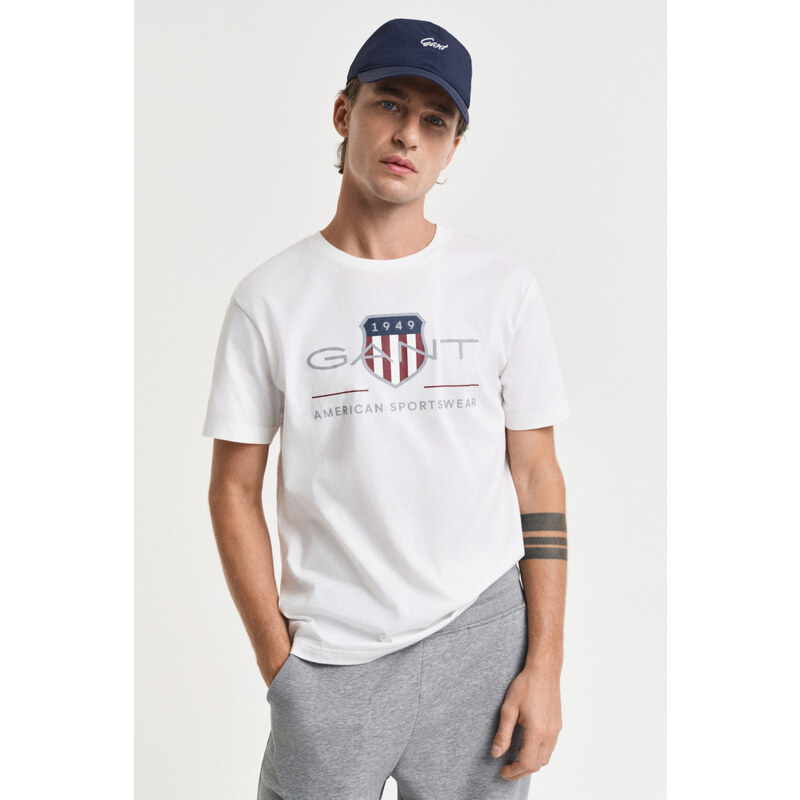 TRIČKO GANT REG ARCHIVE SHIELD SS T-SHIRT WHITE