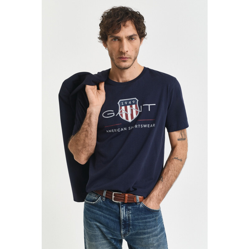 TRIČKO GANT REG ARCHIVE SHIELD SS T-SHIRT EVENING BLUE