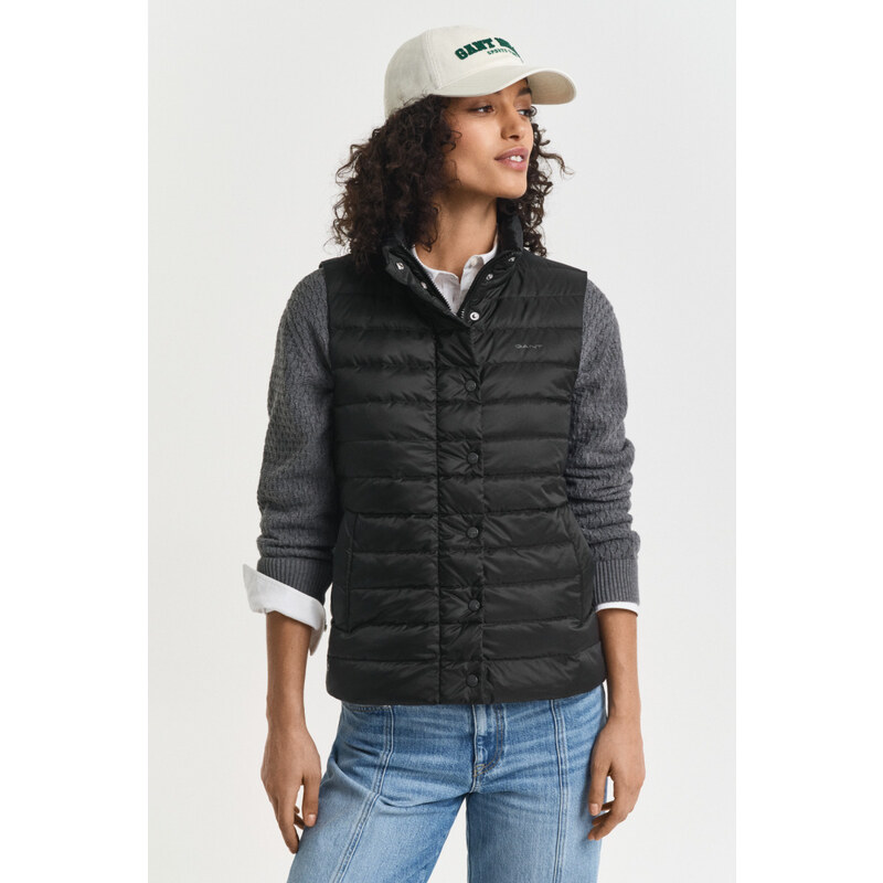 VESTA GANT LIGHT DOWN VEST BLACK