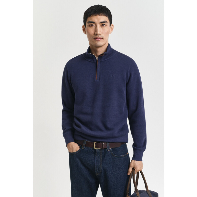 MIKINA GANT SACKER RIB HALF ZIP PERSIAN BLUE