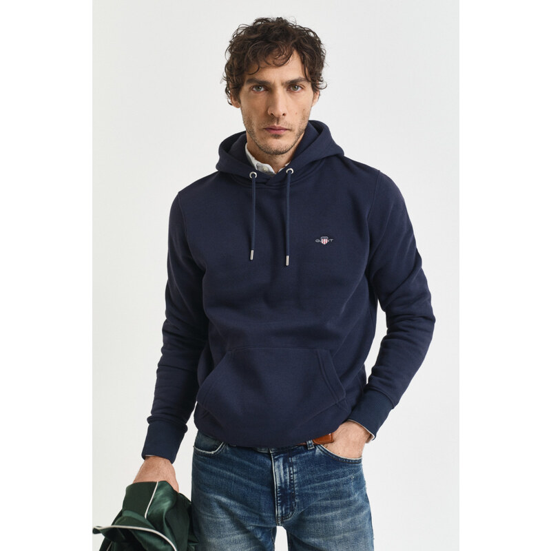 MIKINA GANT REG SHIELD HOODIE EVENING BLUE