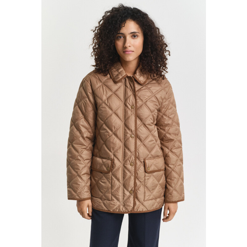 BUNDA GANT QUILTED JACKET WITH CORD TRIM WARM KHAKI
