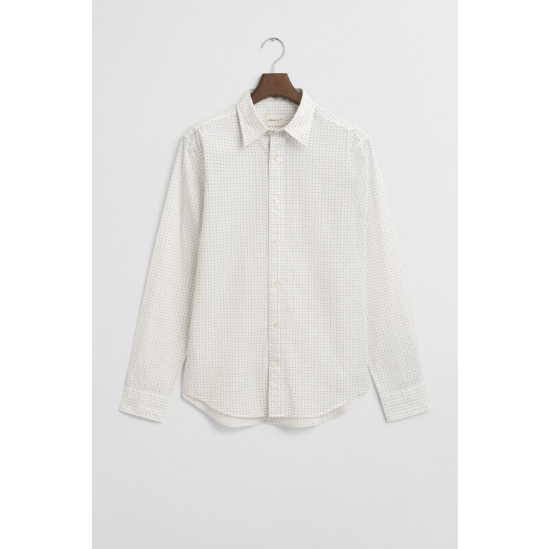 KOŠILE GANT REG MICRO PRINT SHIRT EGGSHELL
