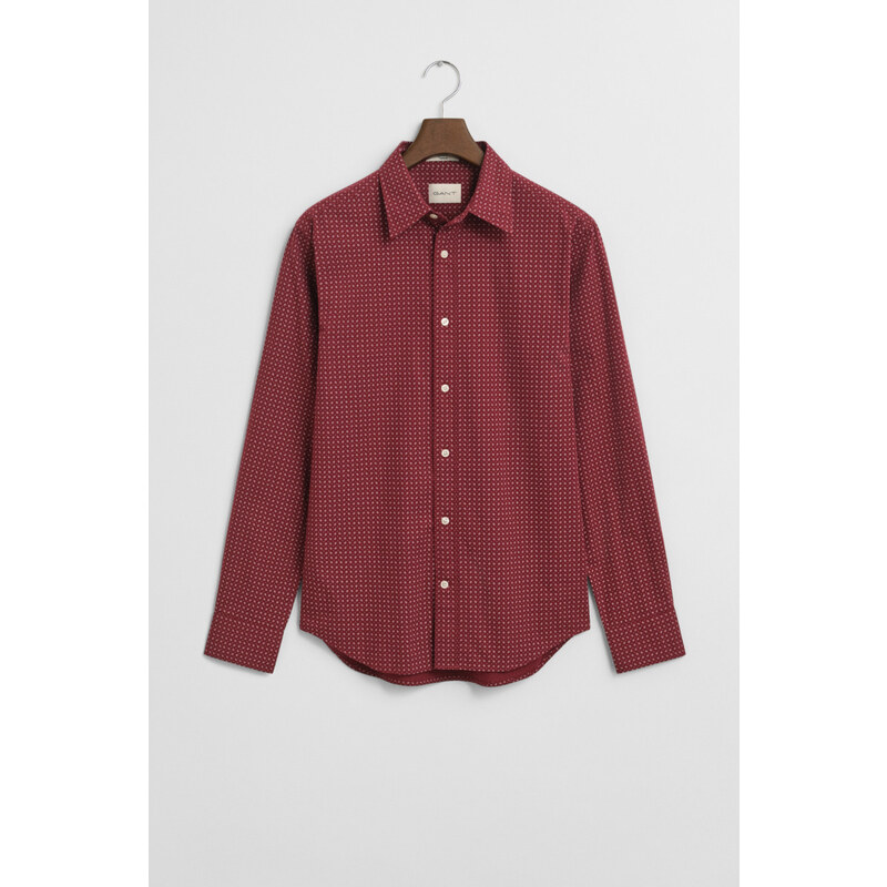 KOŠILE GANT REG MICRO PRINT SHIRT PLUMPED RED