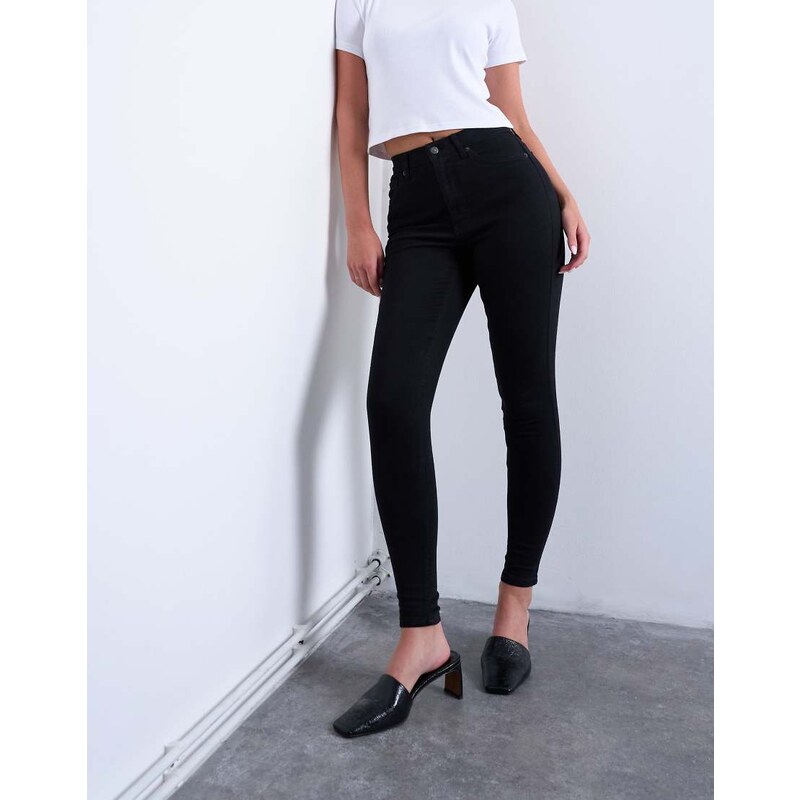 Topshop Hourglass Jamie high rise jean in black