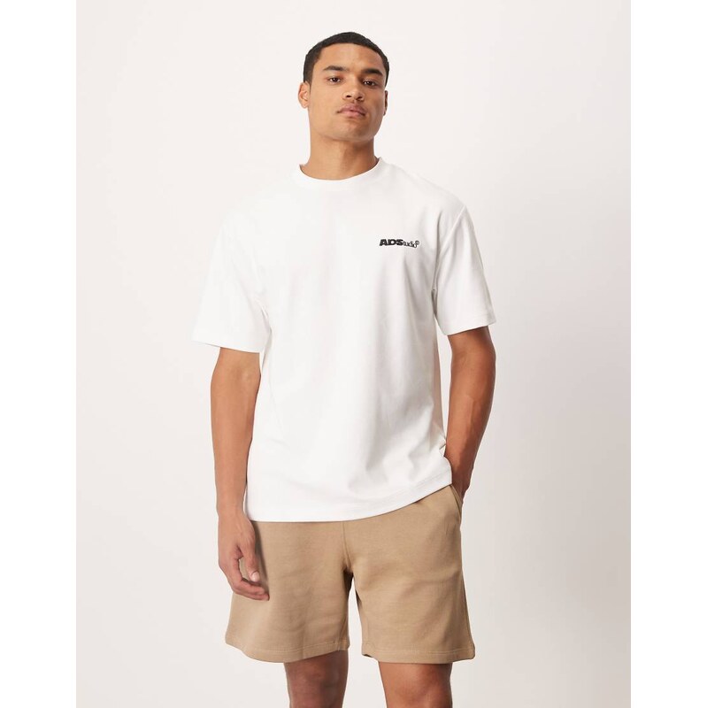 ASOS DESIGN shorter length short in beige-Neutral