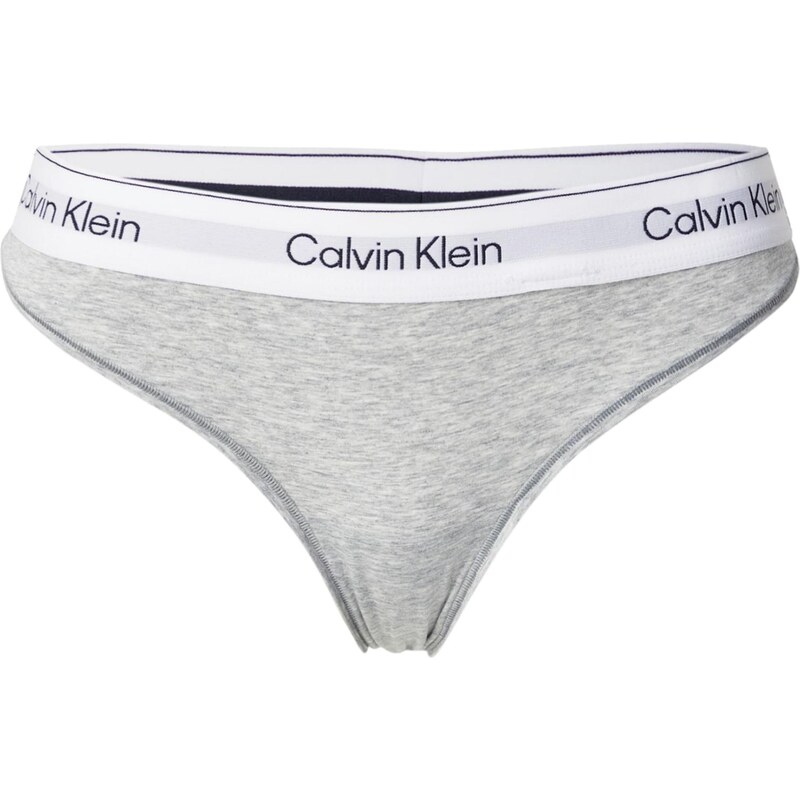 Calvin Klein Underwear Tanga šedý melír / černá / bílá