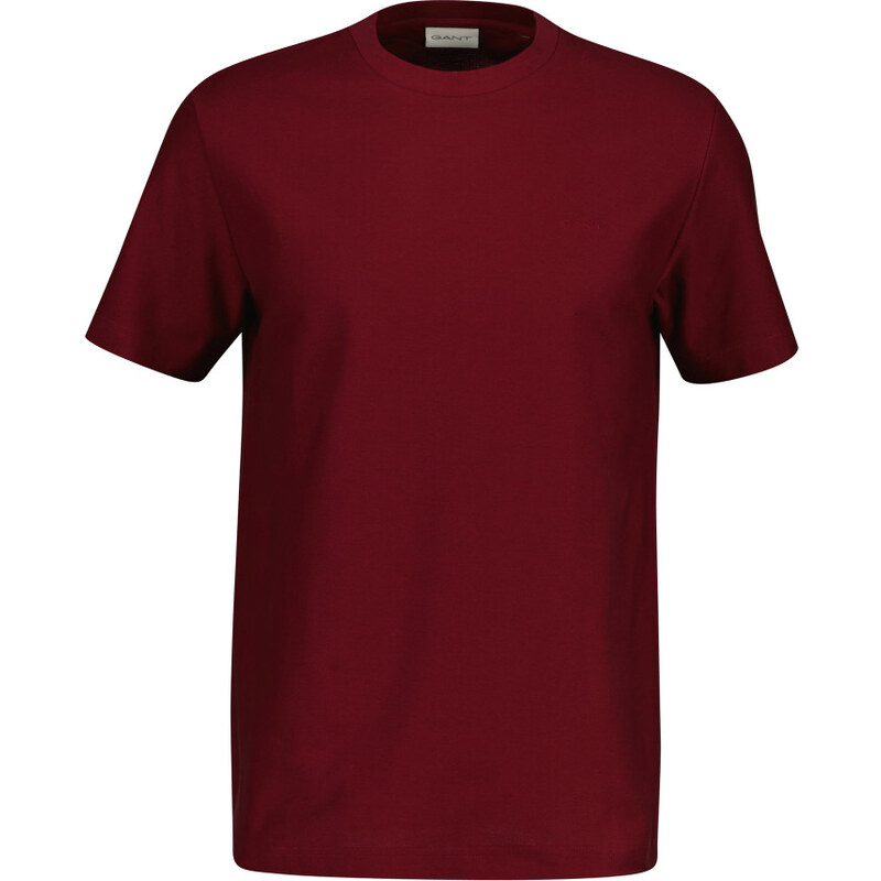 TRIČKO GANT TWILL TEXTURE T-SHIRT PLUMPED RED