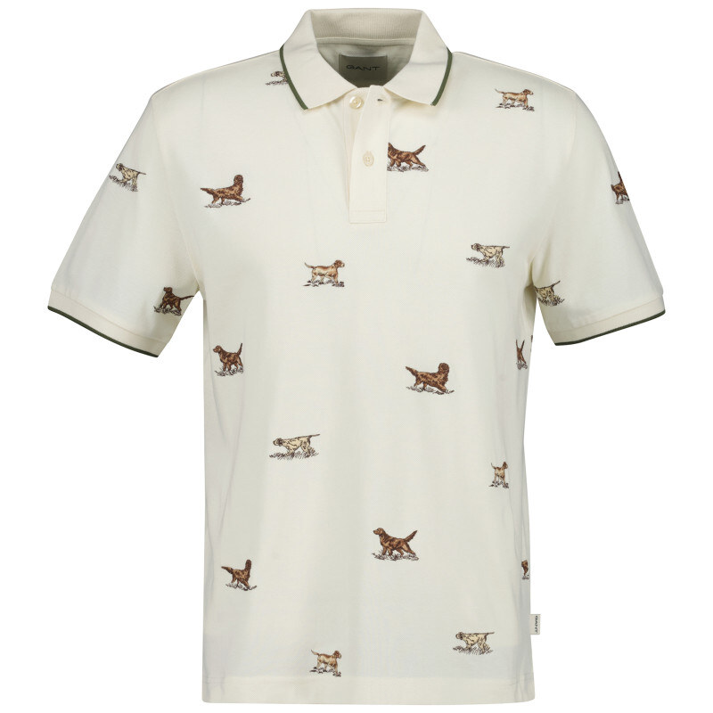 POLOKOŠILE GANT EMBROIDERED SS POLO CREAM