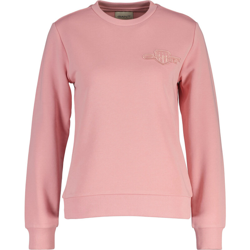 MIKINA GANT REG TONAL SHIELD C-NECK SWEAT SUMMER ROSE 107792670