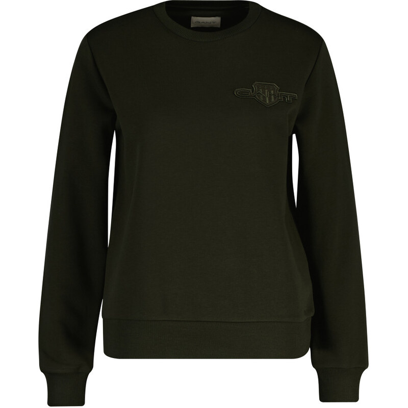 MIKINA GANT REG TONAL SHIELD C-NECK SWEAT GREEN LAGOON 107792669