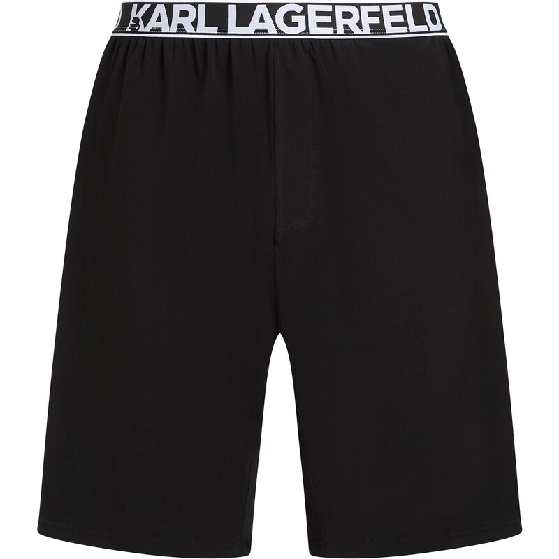 Karl Lagerfeld Pyžamové kalhoty černá / bílá