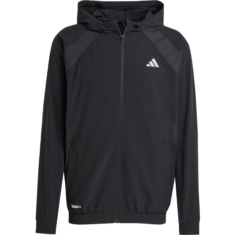 ADIDAS PERFORMANCE Sportovní bunda Tech Apparel černá / bílá