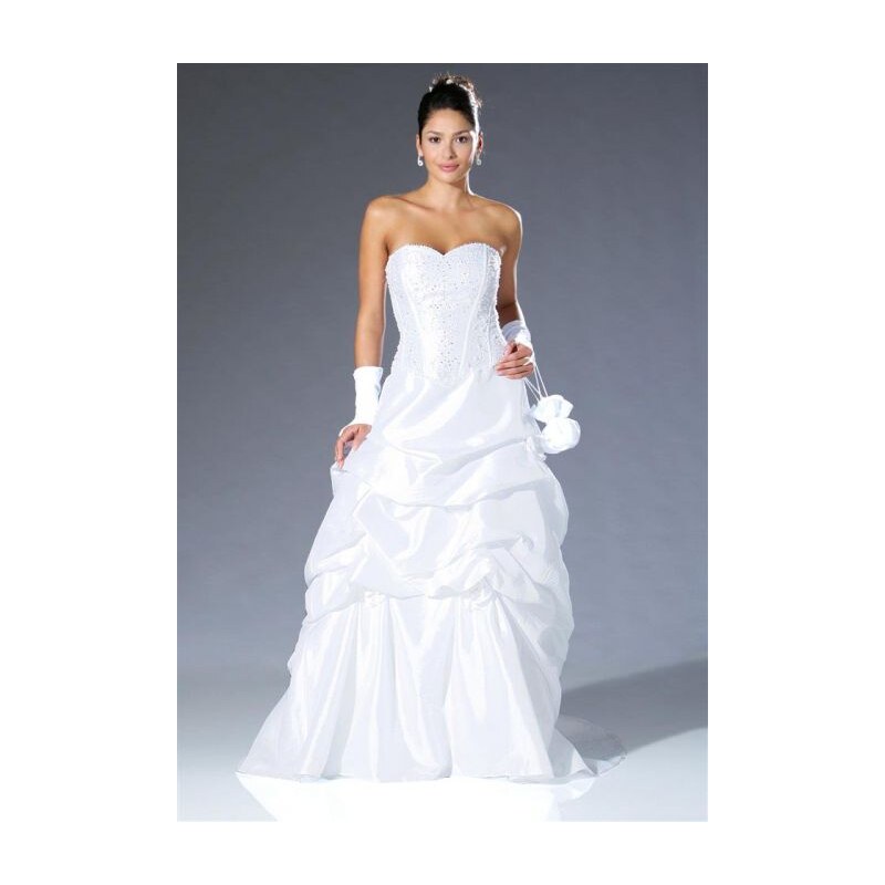 Laura Scott Svatební šaty s korálky v bílé barvě Laura Scott Wedding, Velikosti normální 40, Značka Laura Scott, Barva bílá