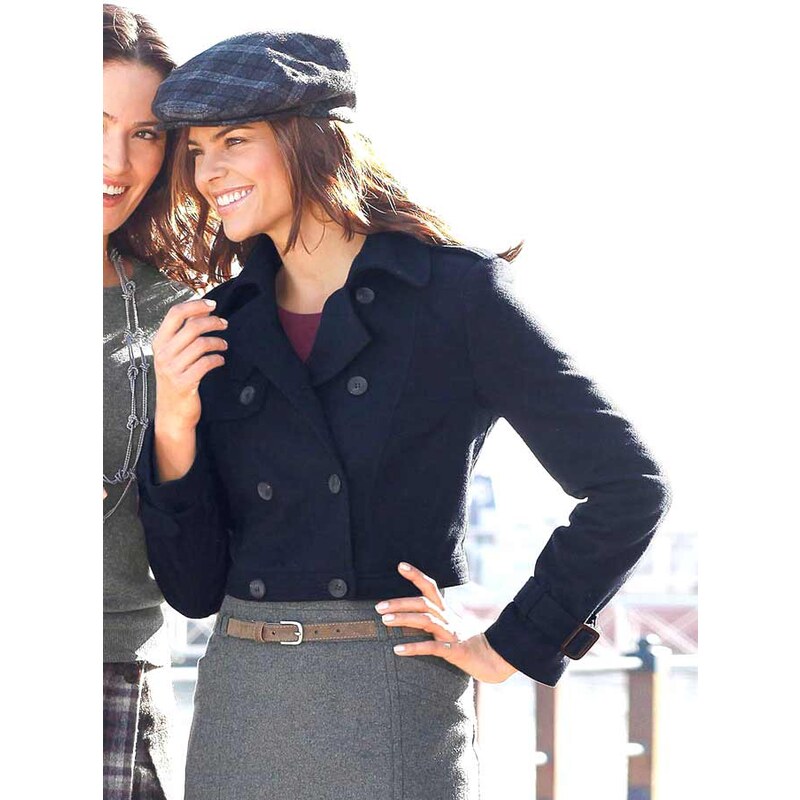 HIRSCH HIRSCH vlněný krátký kabátek, bunda i pro plnoštíhlé ženy